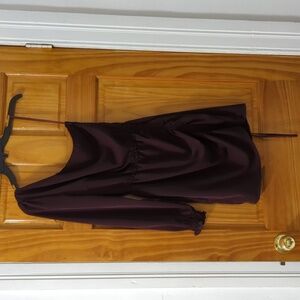 AX Paris - Dark Purple Dress - Size 4 - One Sleeve